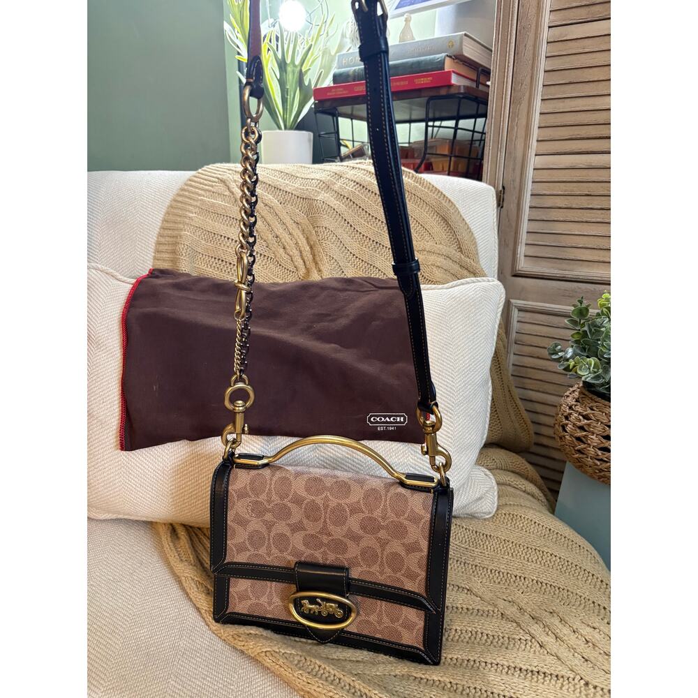 Coach Riley Top Handle 22 Brown Leather 73937 NWOT - Picture 10 of 13